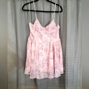 Fashion Nova Pink Floral Dress Size M